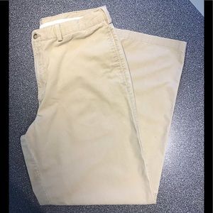Roundtree & Yorke Khaki Relaxed Fit Trousers-36x32